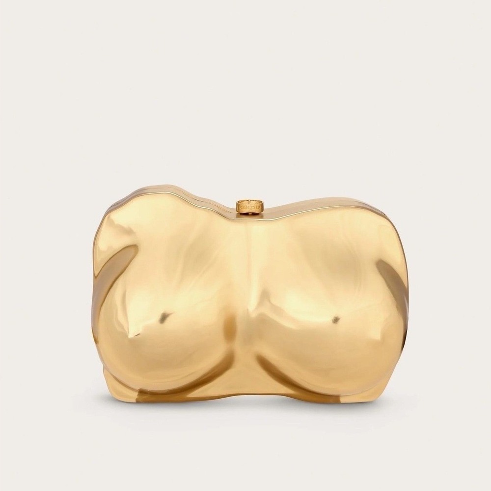 NWT Cult‎ Gaia Reina Clutch in Brushed Brass $898